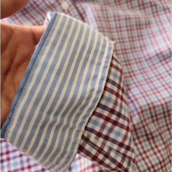 LL Bean multi-colored plaid flannel shirt - Picture 4 of 11